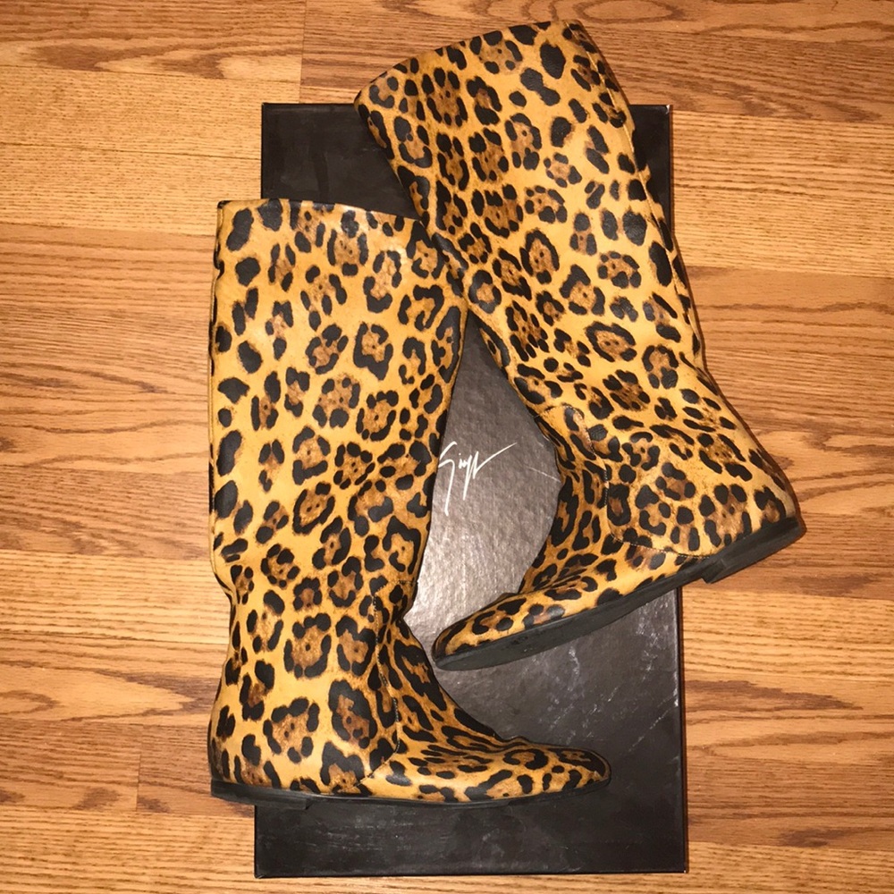 Giuseppe Zanotti Leopard Boots 39 8